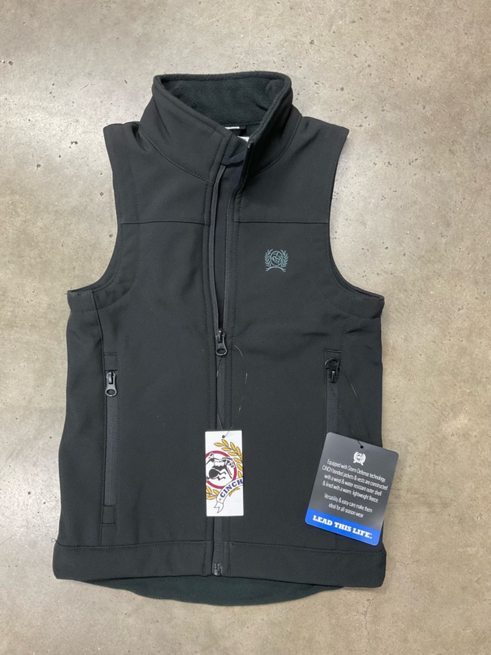 Cinch Kids Black Softshell Vest
